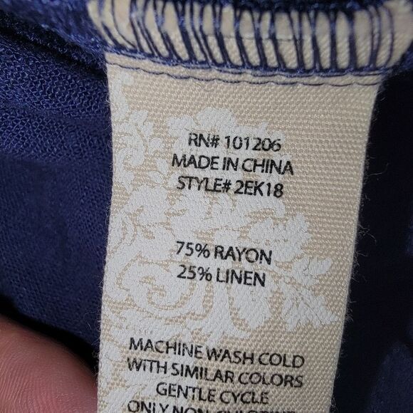 Soft Surroundings Nwt linen blend belted 7" shorts size Small - Picture 7 of 7